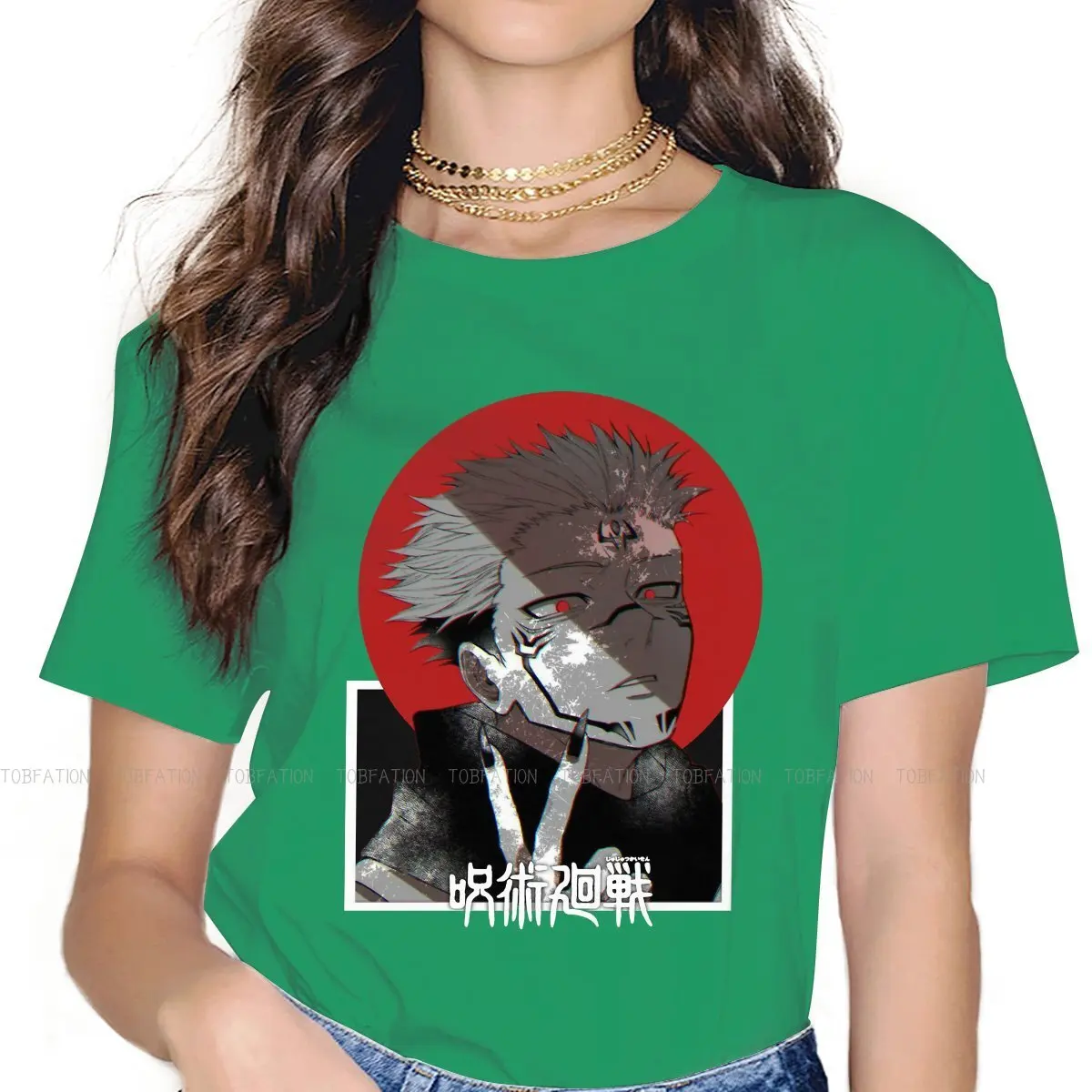 

Футболка Essential 5XL для девушек, футболка с коротким рукавом и графическим рисунком из аниме «джутсу»