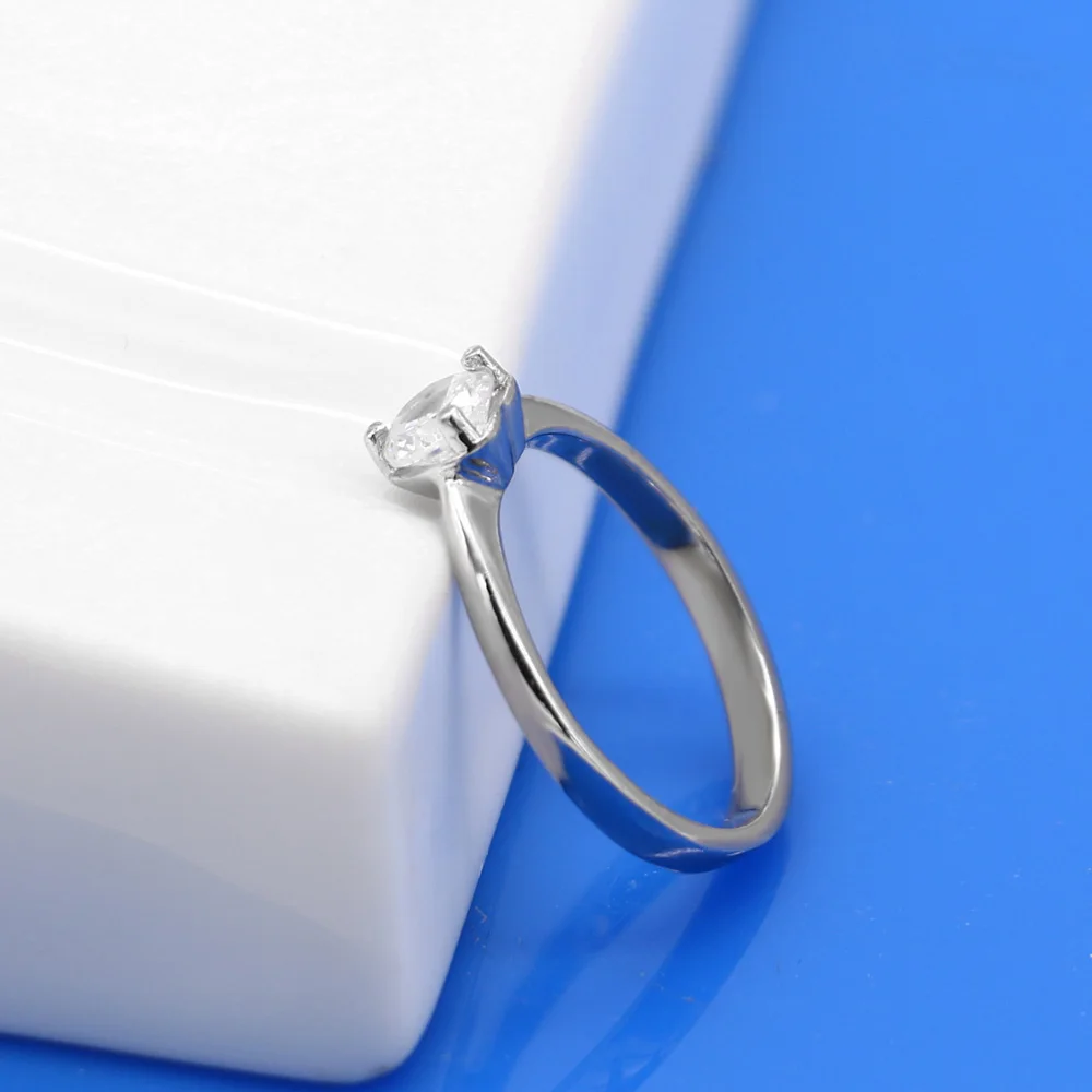 Классическое серебряное кольцо из циркона 925 пробы Серебряное женское