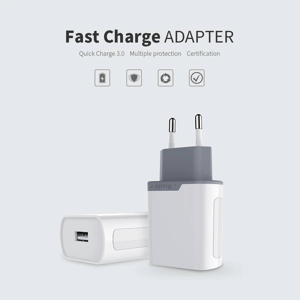 nillkin qc 3 0 phone usb charger 3a fast charger us eu uk travel charger usb wall phone charger for xiaomi oneplus 7 ac adapter free global shipping