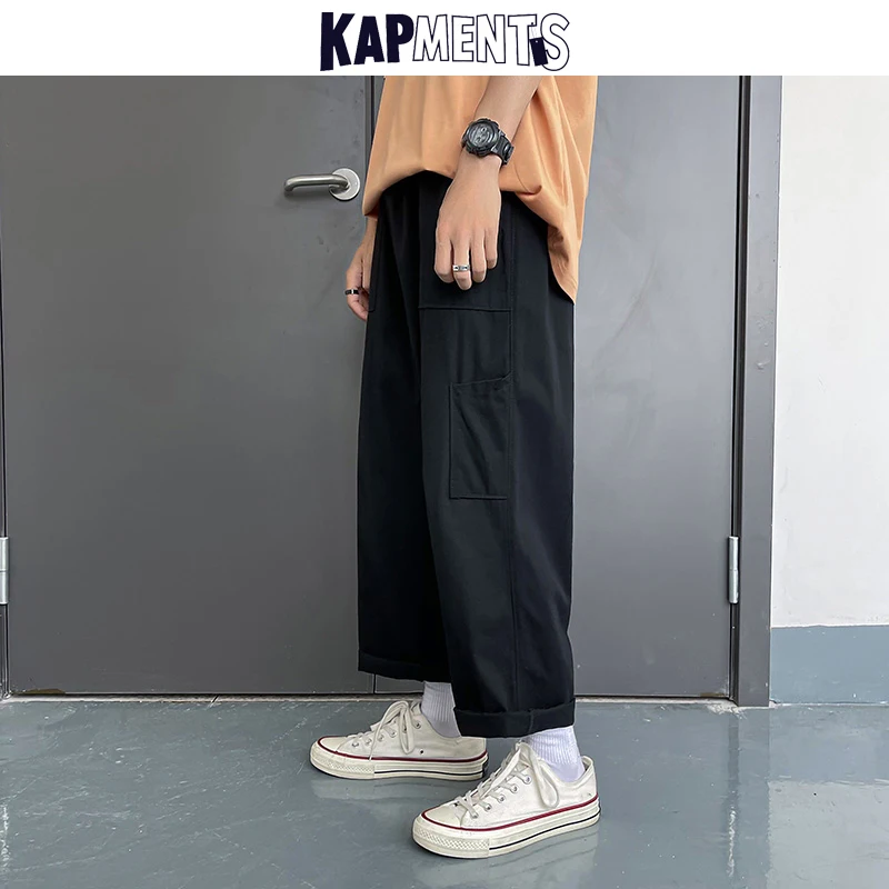 Брюки-карго мужские с широкими штанинами 2021 | Мужская одежда