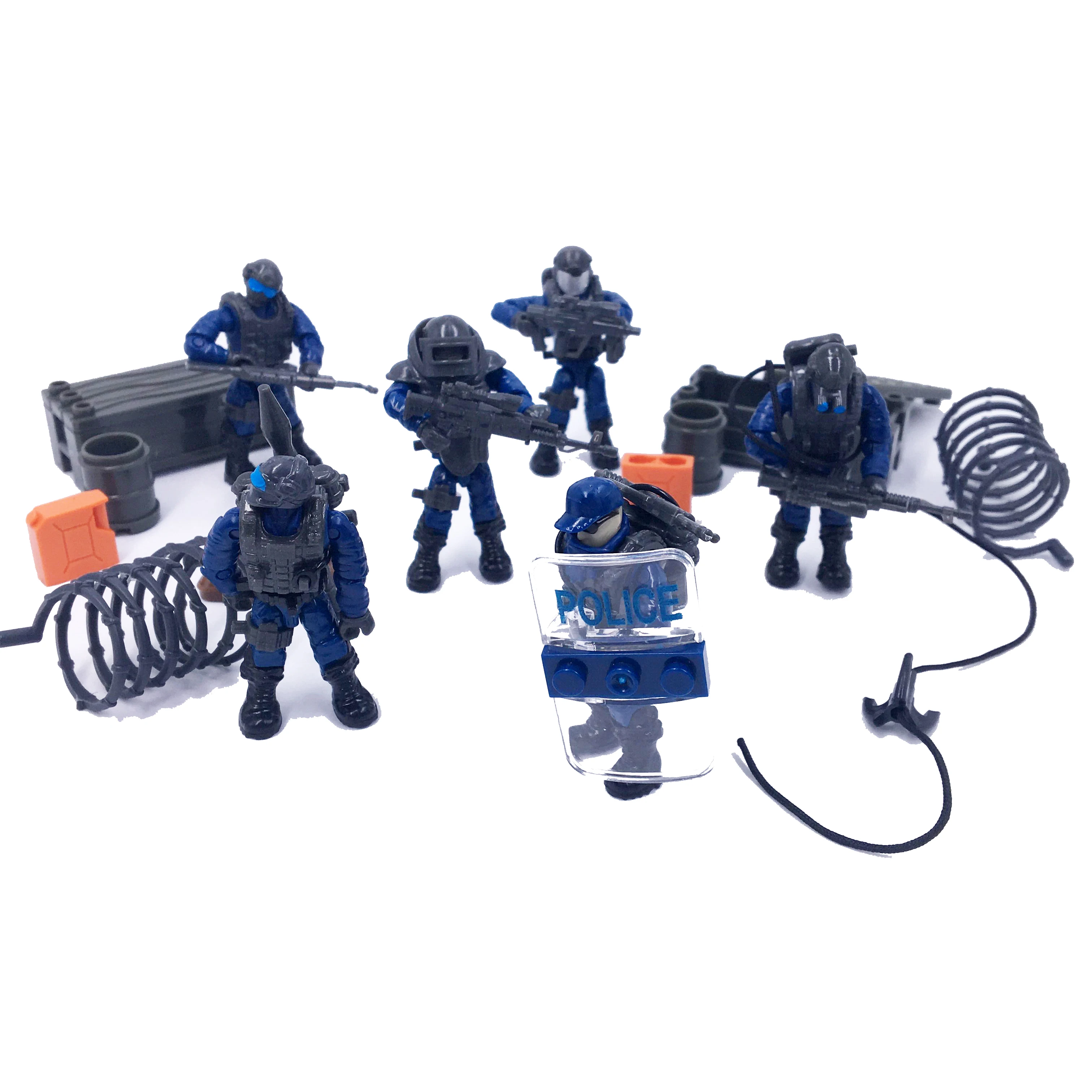 

Набор строительных блоков из АБС-пластика для сборки мелких частиц, военный спецназ, соотношение 1:36, полная подвижная экшн-фигурка, игрушки