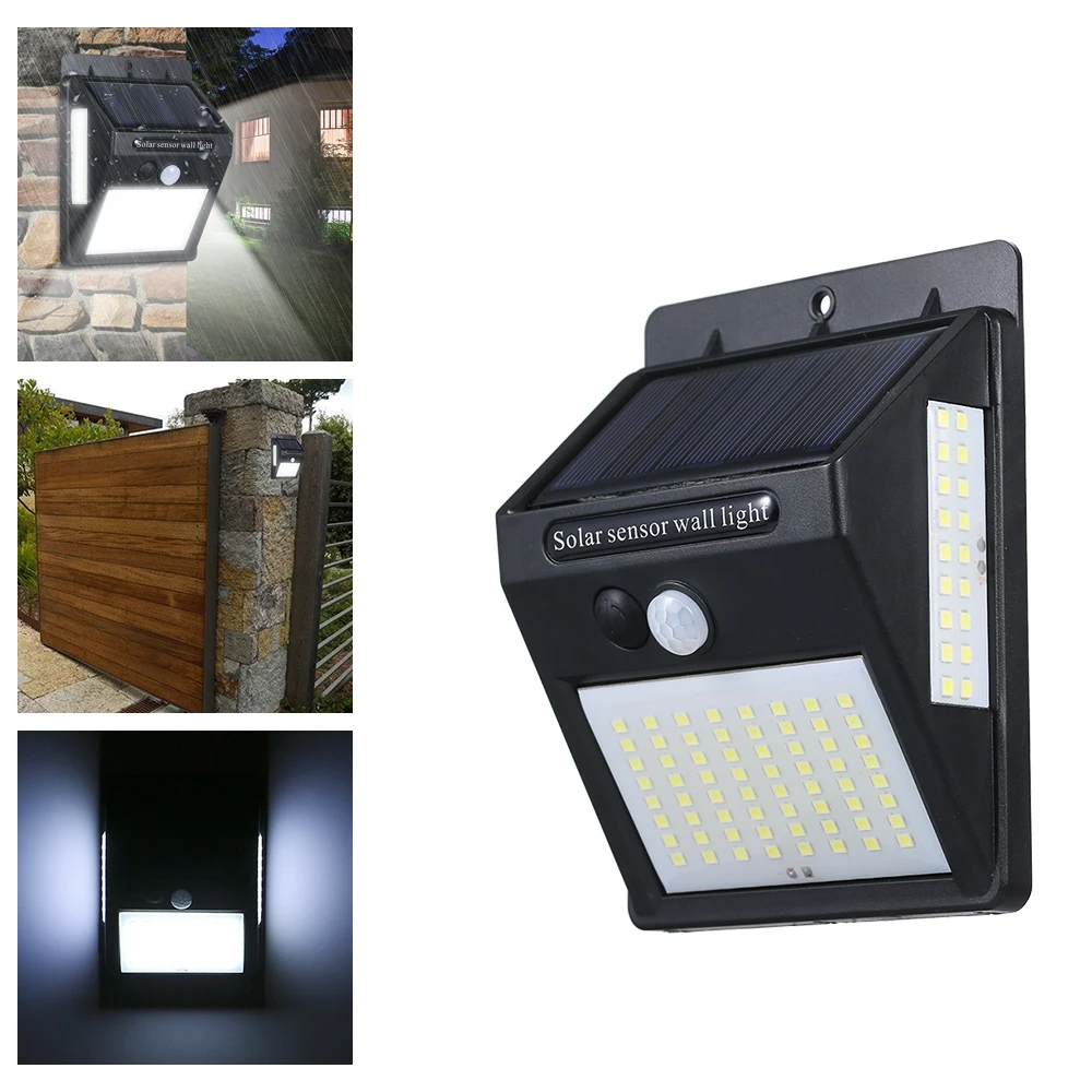 PIR датчик движения 100LED Солнечный светильник с контролем солнечной энергии уличный светильник для двора домашний сад солнечная энергия настенный светильник
