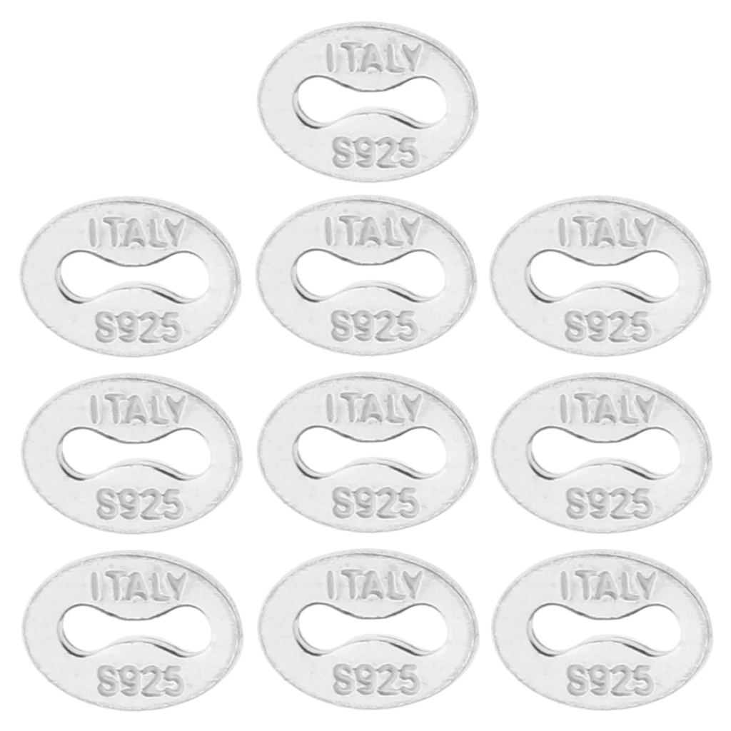 10 шт цепи застежка конец шапки чистого серебра Цвет 925 для ювелирных изделий
