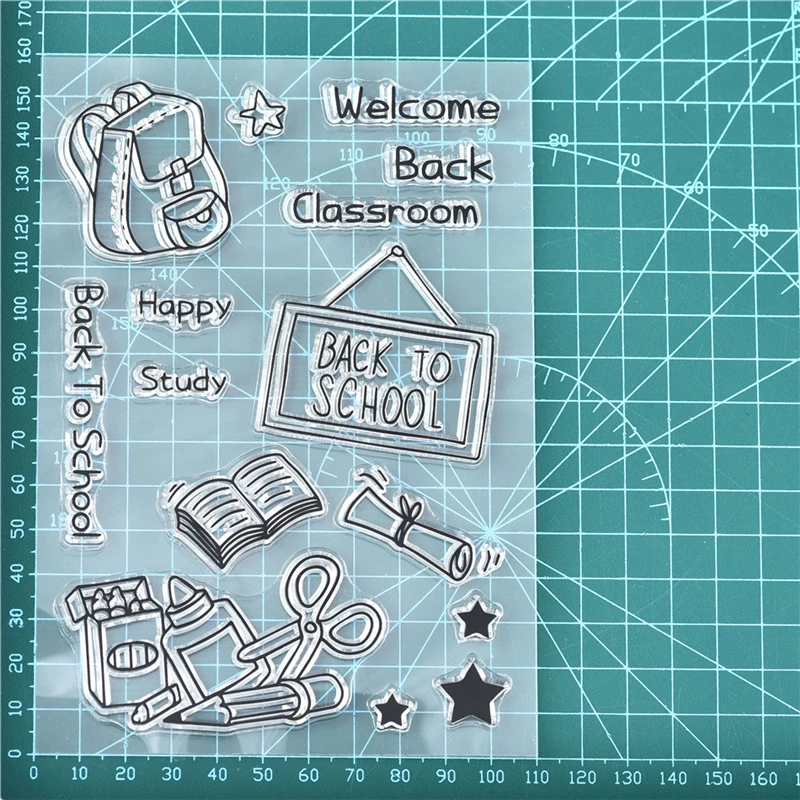 9x15cm 26 букв штампов цветок письмо прозрачный силиконовый штамп/печать для карты DIY Скрапбукинг/фотоальбом Хэллоуин Декор - Цвет: 9x15cm