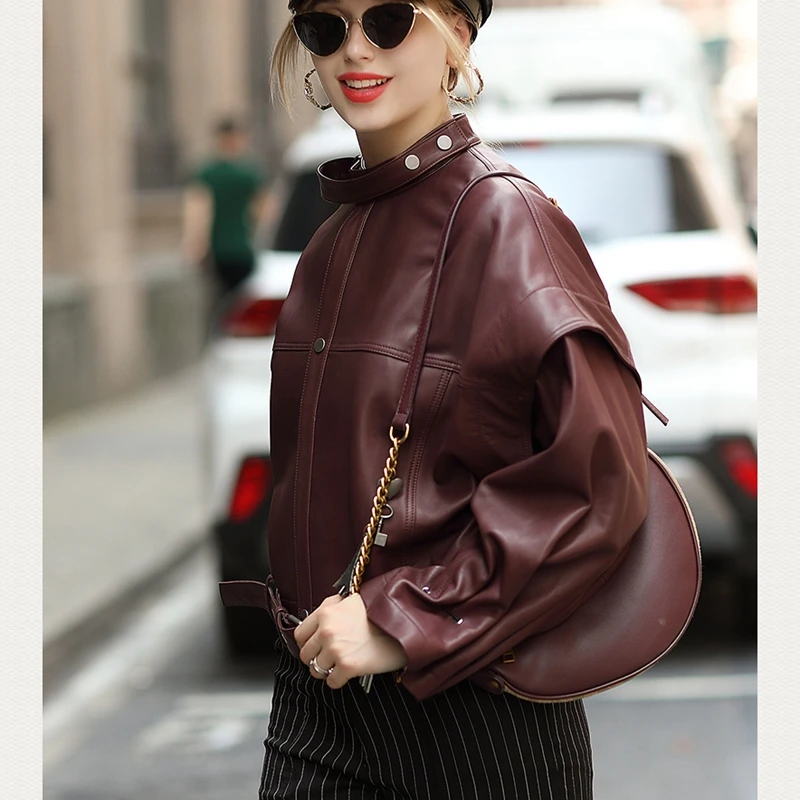 Женские пальто из 100% натуральной кожи 2019 модные женские Куртки овчины с длинным