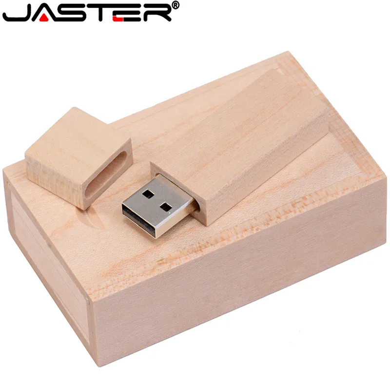 USB флеш накопитель JASTER деревянный с коробкой 4/8/16/32/64 ГБ|USB флэш-накопители| |