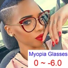 2021 модные офисные очки кошачий глаз с защитой от синего света женские очки для компьютера роскошные очки для защиты от усталости при близорукости с коррекцией 0 -6,0