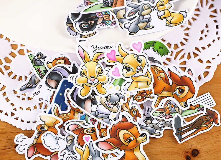 

40 шт. милые наклейки для скрапбукинга в виде оленя, DIY альбом, дневник, счастливый планнер, подарочная печать, декоративные наклейки