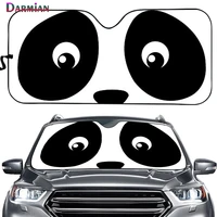 panda animal cartoon with big eyes cute auto accessories foldable sun shades windshield anti uv heat protection car shades 2021