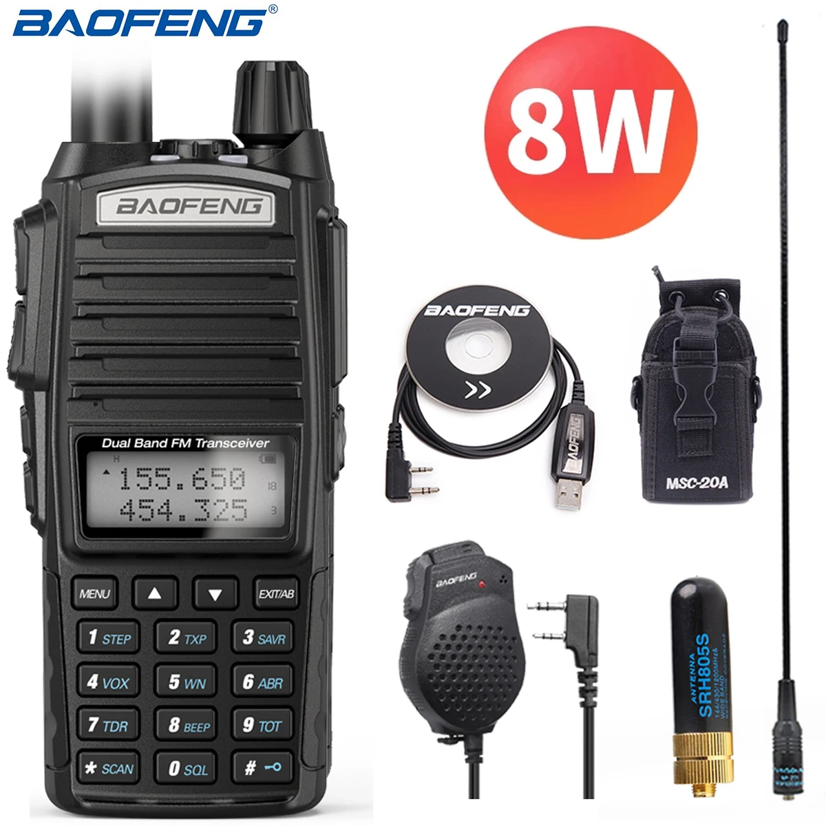 Рация BAOFENG BF UV 82 5 км 10 128 каналов водонепроницаемая|Рации| |