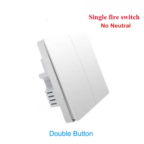 Double Key No zero Настенный светильник-переключатель Aqara, версия ZigBee, один огонь, приложение, пульт дистанционного управления, комплект для умного дома - Цвет: Double Key No zero