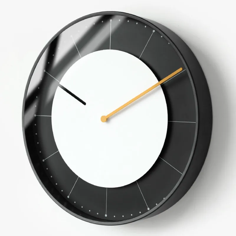 Большие настенные часы металлические тихие для гостиной с механизмом