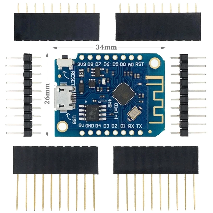 Плата WeMos D1 Mini Pro V3.0 NodeMcu 4 Мб/16 Мб байт плата разработки Wi-Fi Интернет для вещей ESP8266