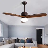 wooden led ceiling fan 110v 220v ceiling fans with lights 42 inch blades cooling fan remote fan lamp for living room decor
