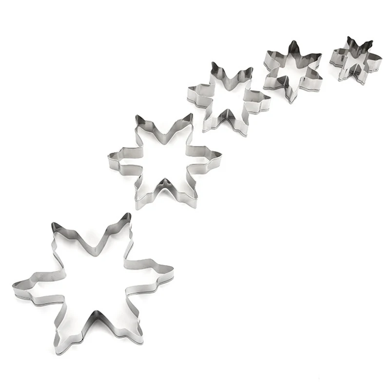 Рождество в форме снежинки для печенья резак детей Металл инструменты украшения