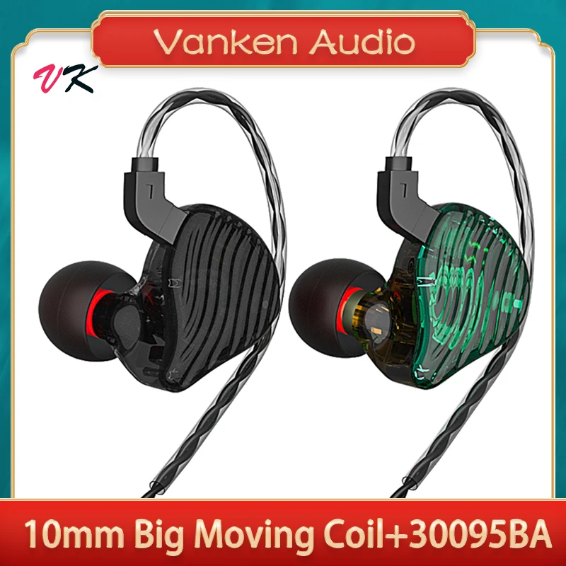 

CVJ CSE 1BA+1DD Hybrid Driver Wired In Ear HIFI Monitor Earphone Sport Running Earpiece Replaced Cable With Mic MT1 CA4