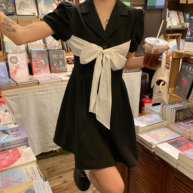 

V-neck Top Bandage Black Suit Rac