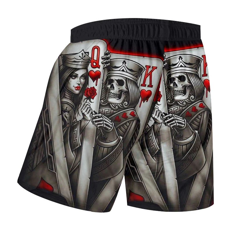 Шорты UJWI мужские с 3D принтом черепа летние повседневные спортивные штаны в стиле