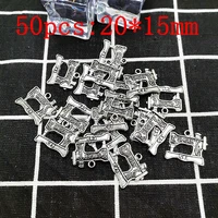 50pcs 1pack personalized jewelry pendant accessories silver sewing machine model metal jewelry keychain necklace pendant