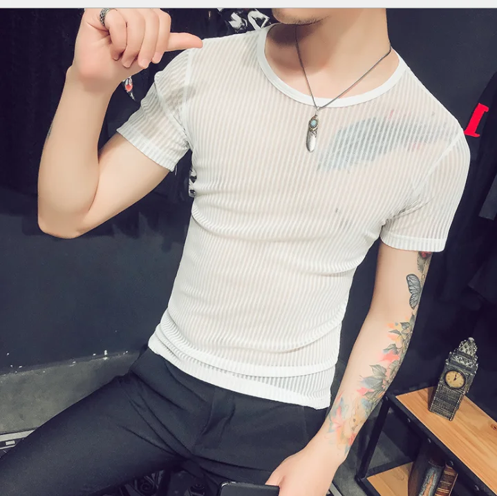 

Short-sleeved t-shirt men's casual simple bottoming shirt half-sleeved clothes 4186