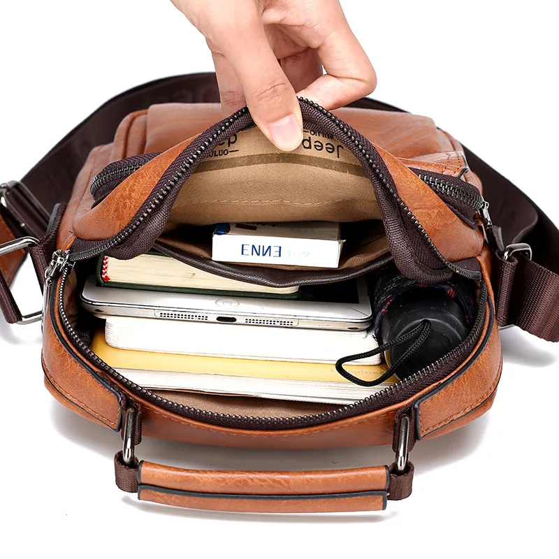Повседневная сумка на плечо для мужчин винтажные мужские сумки через