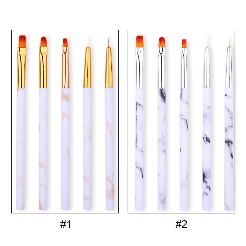 5 шт. УФ гелевая ручка Набор ногтей лайнер живопись кисти для рисования ногти