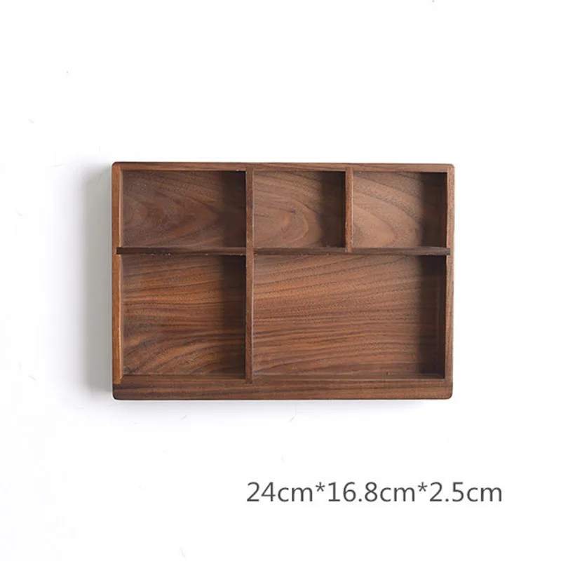 

Walnut Jewelry Necklace, Earrings, Ring, Bracelet Display Stand, Drawer Type Tableware, Desktop Solid Wood Storage Box