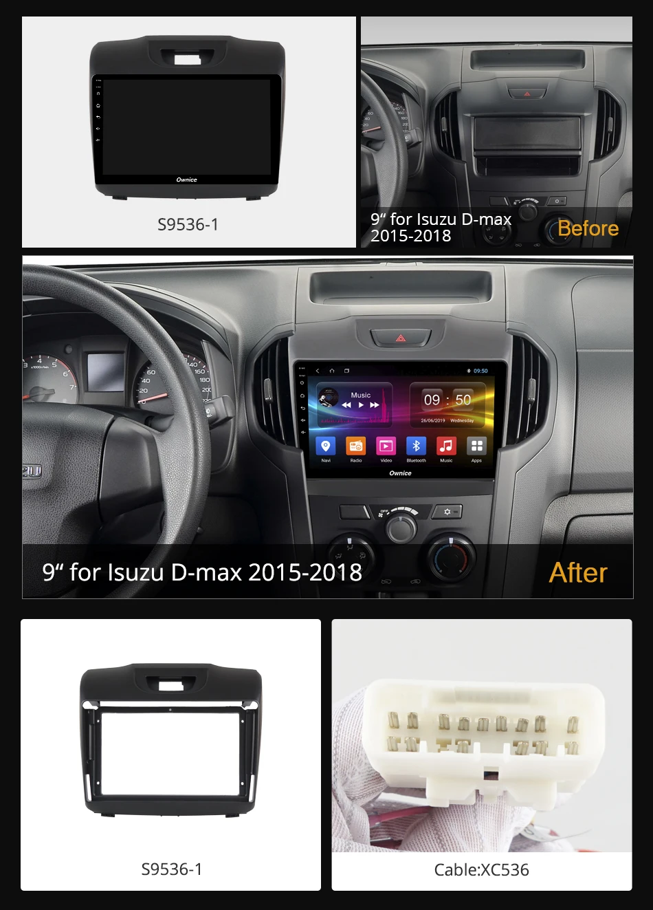 9 дюймовый Ownice k3 k5 k6 Android 0 для CHEVROLET S10 ISUZU D MAX 2015 2018 автомобильный DVD плеер радио Navi 360
