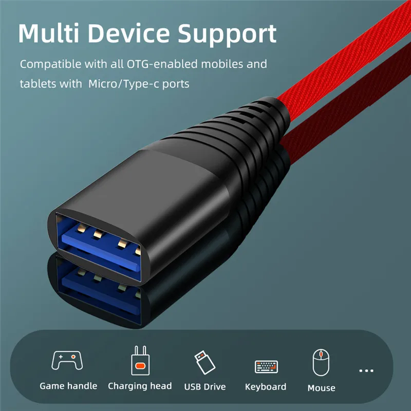 Кабель для быстрой передачи данных с разъемами Type-C и Micro USB | Электроника