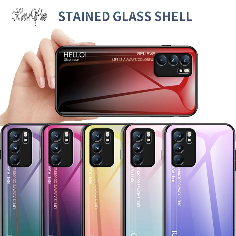 

Reno Ace 10X Zoom Case XUANYAO Hard Glass Cover For OPPO Reno 2 Z 3 4 5 6 Pro Plus Case Silicone Frame Ultra Slim Tempered Glass
