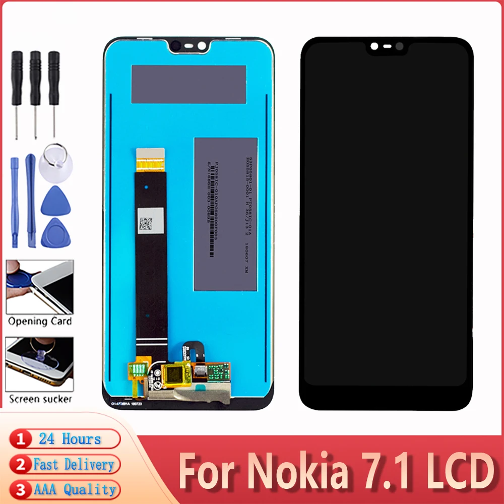 ЖК дисплей 5 84 дюйма для Nokia 7 1 TA 1095 1096 1085 с сенсорным экраном и дигитайзером в сборе