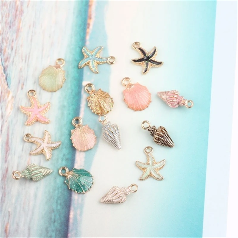 15 шт./компл. раковины Sea Shell Подвески океана Подвески Ювелирных изделий DIY ручной аксессуары ремесло изготовления или ювелирные украшения