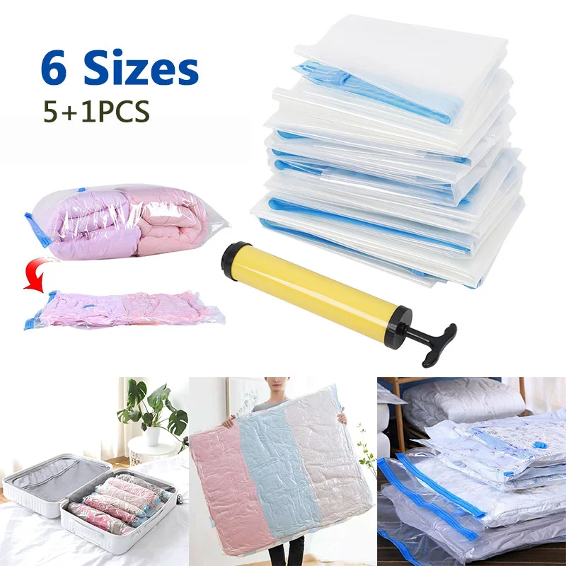 Вакуумные пакеты на двойной молнии складные дорожные компрессионные