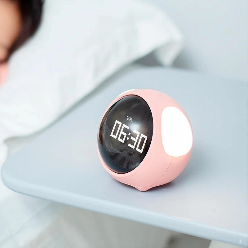 

Pixel Alarm Clock Multifunctional Student Bedside Night Light Clock Electronic Snooze Children Alarm Clock