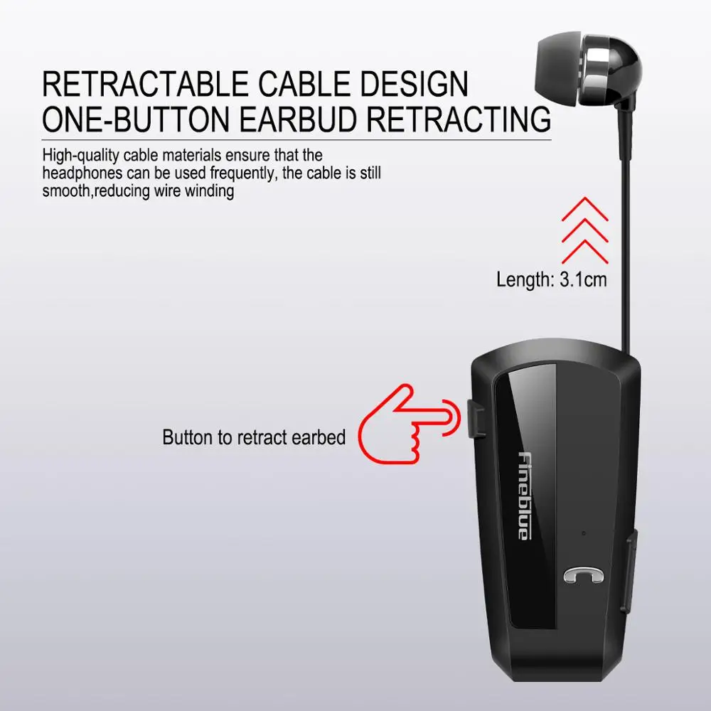 Беспроводная деловая Bluetooth гарнитура Fineblue F990 спортивные наушники с
