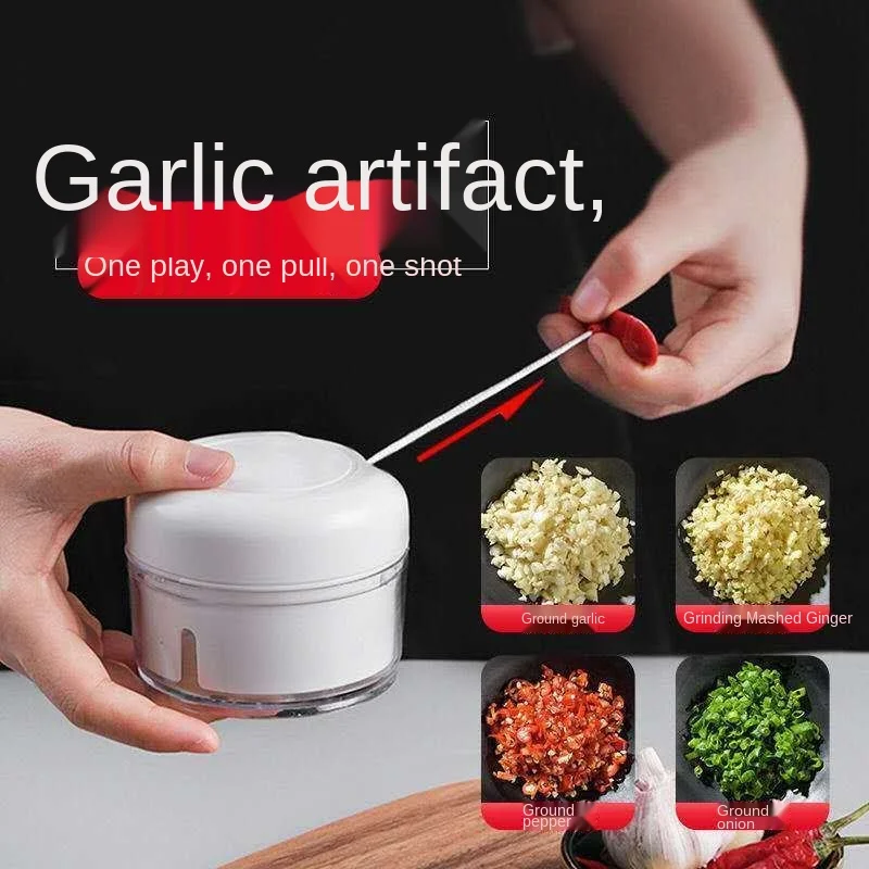 mini pull garlic cut magic manual ramming garlic cut vegetable magic utensils household kitchen gadgets pratical multifunctional free global shipping