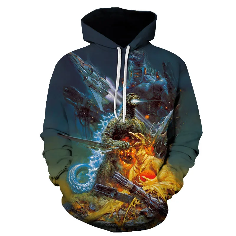 Для мужчин Модная Толстовка С Капюшоном Последняя 3D принт с героями мультфильмов
