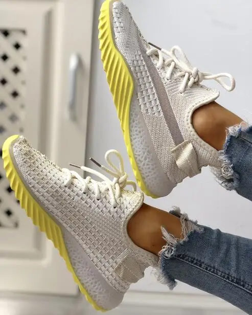 

NAUSK 2020 Spring Women Casual Shoes Fashion Breathable Walking Mesh Flat Shoes Sneakers Women Tenis Feminino Vulcanized Shoes