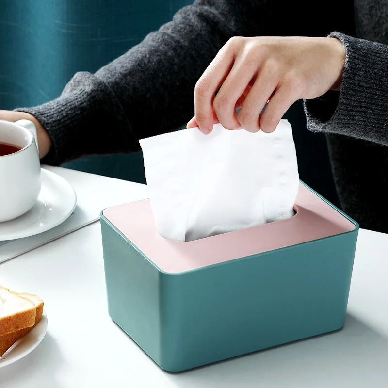 

Tissue Box Paper Box Household Imitation Ceramic Technology Simple Living Room Dining Room Tea Table Table Paper Box Napkin Box