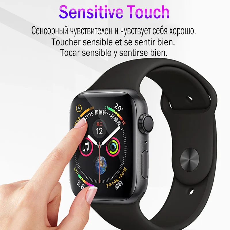 15D изогнутая Гидрогелевая пленка для Apple Watch 38 мм 40 мм 42 мм 44 мм Защитная пленка для часов 38 40 42 44 мм без стекла