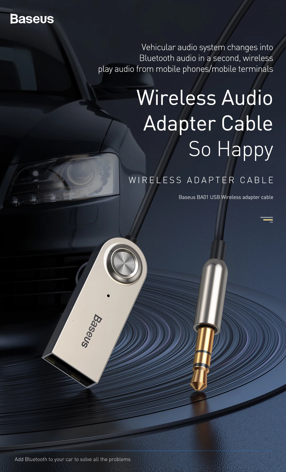 Baseus Aux Bluetooth адаптер кабель программный ключ для автомобиля 3,5 мм разъем Aux Bluetooth 5,0 4,2 4,0 приемник динамик аудио музыкальный передатчик