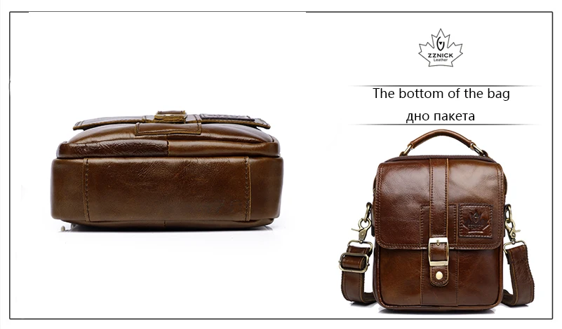 Men's Genuine Leather Bag Shoulder Bag Belt Bags Messenger Bags Men Handbag Fashion Flap Crossbody Luxury Handbag ZZNICK