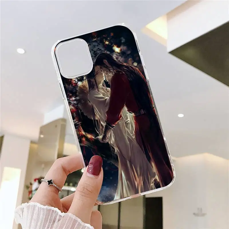 

Chinese style Tian Guan Ci Fu Phone Case Transparent for iPhone 6 7 8 11 12 s mini pro X XS XR MAX Plus SE cover funda