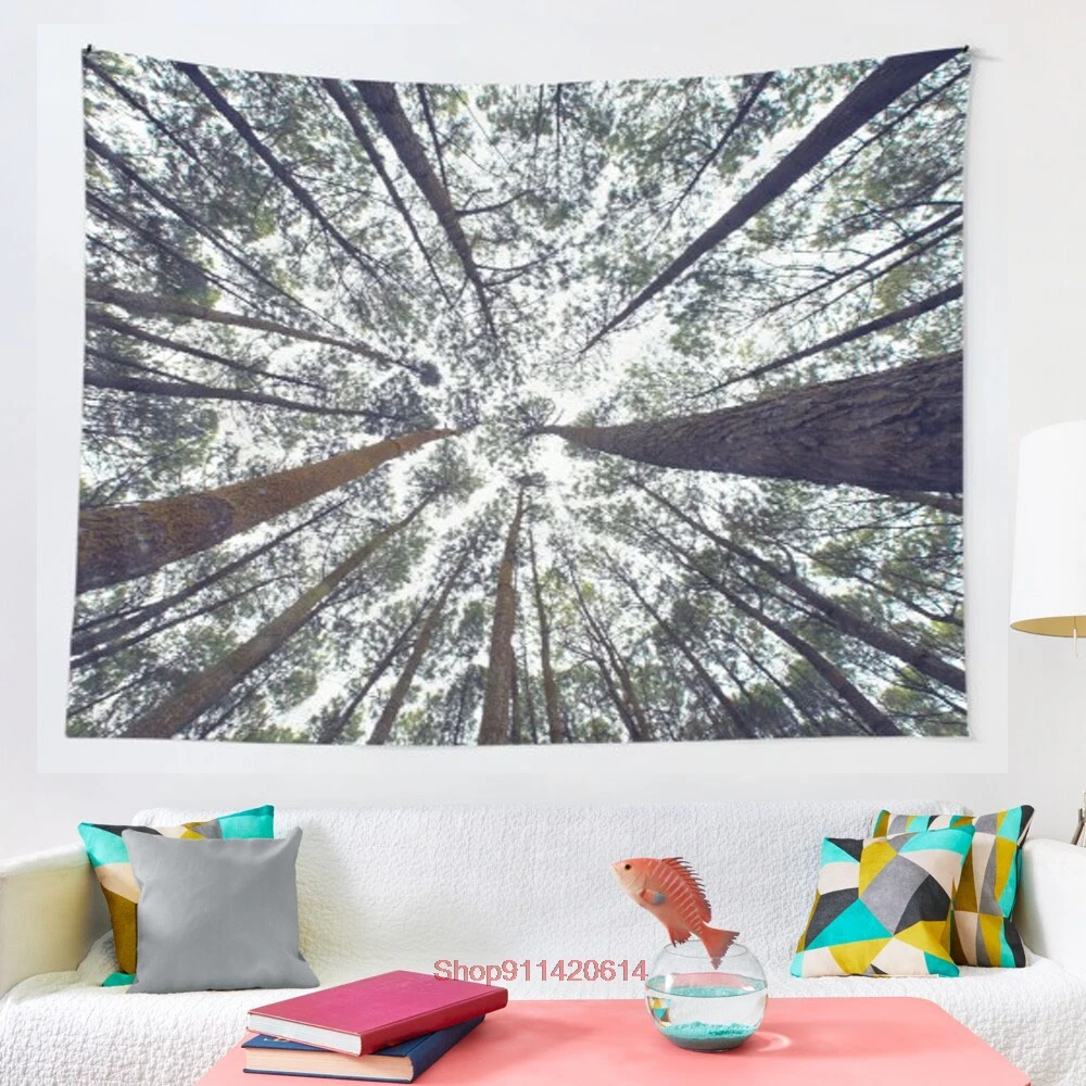 

Light Through the Trees tapestry Wall Tapestry Wall Hanging Wall Art Coverlet Bedding Blanket Sheet Throw Furniture Yoga Mat