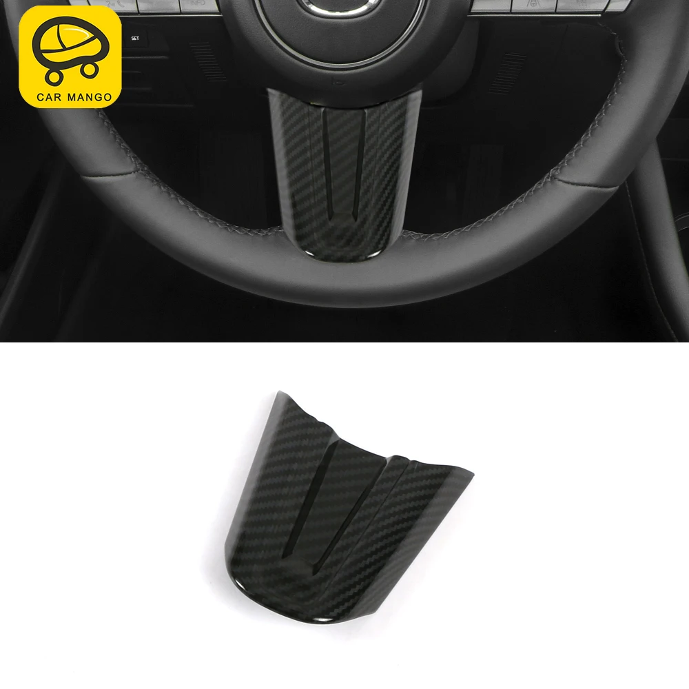 

CarMango для Mazda 3/Axela BP 2020-2021 автомобильные аксессуары чехол на рулевое колесо наклейка Кнопка отделка рамка внутреннее украшение