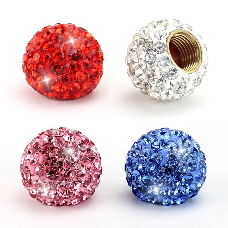 

4 шт./компл. Стразы колеса автомобиля шины клапан крышки со сверкающими бриллиантами Пылезащитная обод для шины крышки рулевой колонки Аксе...