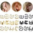 12 шт.компл. набор ушных манжет для женщин серьги-капельки Ушная клипса корейские серьги-подвески для пирсинга Оптовая продажа
