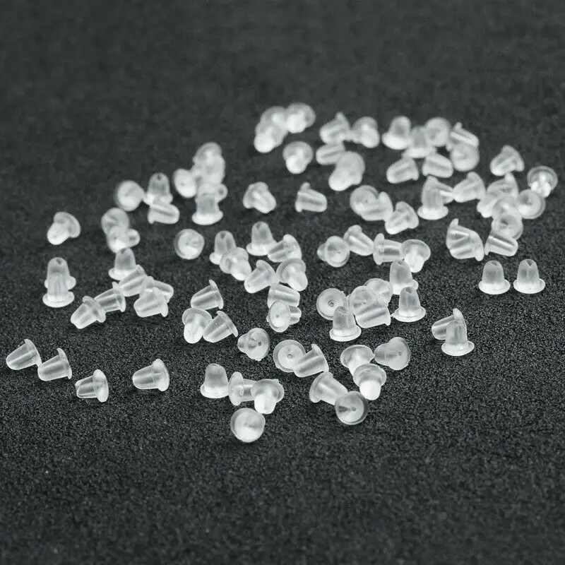 500 шт. Прозрачная мягкая силиконовая резиновая серьга задние фиксаторы ювелирные