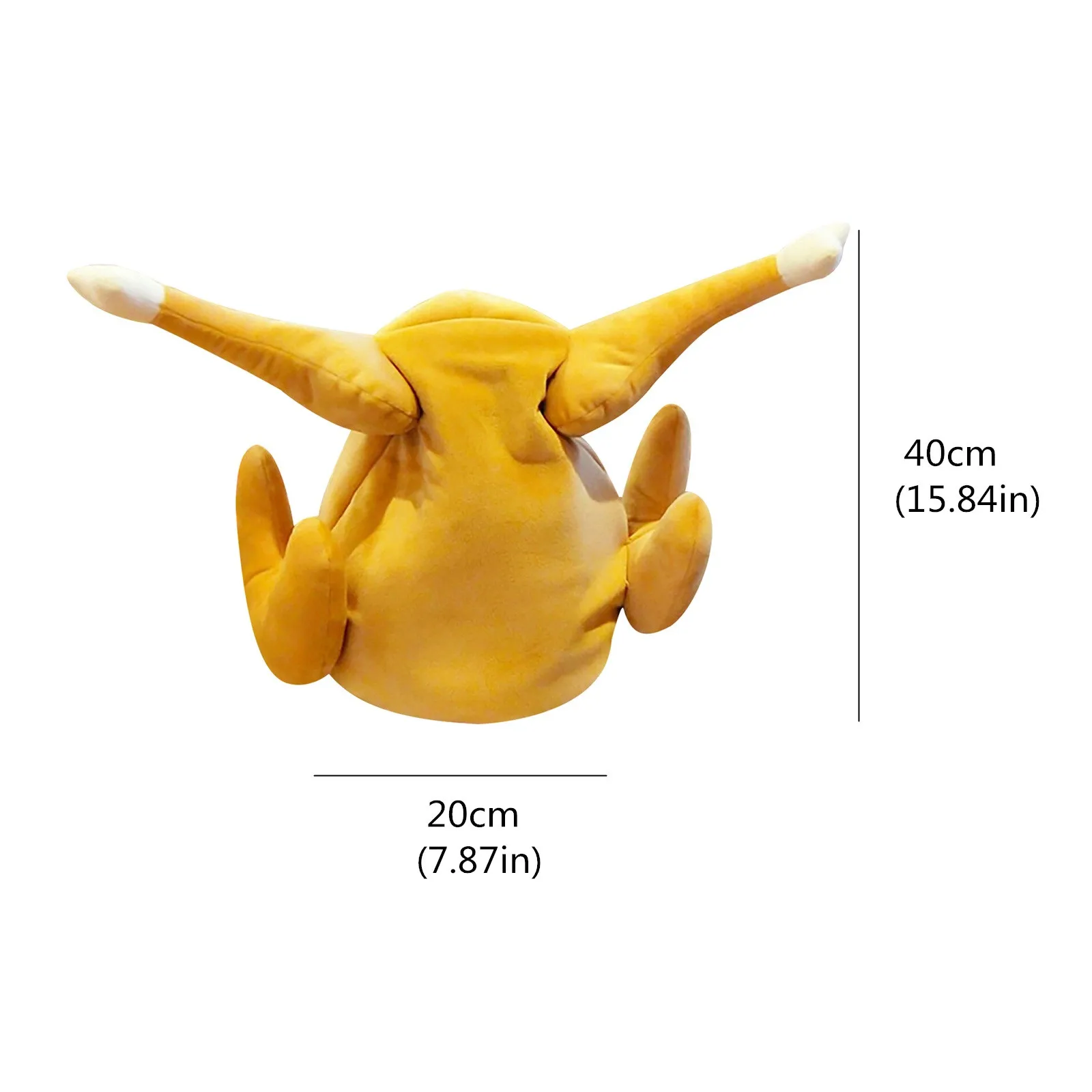 

2020 New Hot Fashion Turkey Thanksgiving Hat Novelty Cooked Chicken Bird Secret Santa Dress