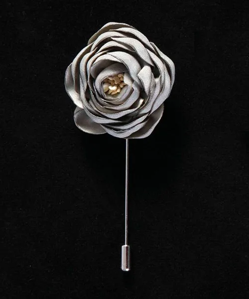 NO.6 Lapel Pin Портной Смит цветок нагрудный знак брошь Модный дизайнер ручной работы для мужчин твердый цветок розы нагрудный знак брошь для мужчин аксессуары для костюма - Окраска металла: NO.6 Lapel Pin